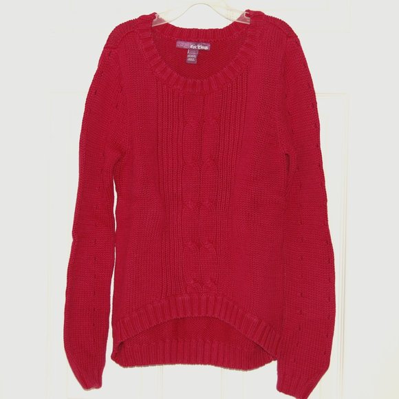 NWOT Epic Threads Pullover Knit Sweater, Girls Size L, Red - Picture 4 of 5